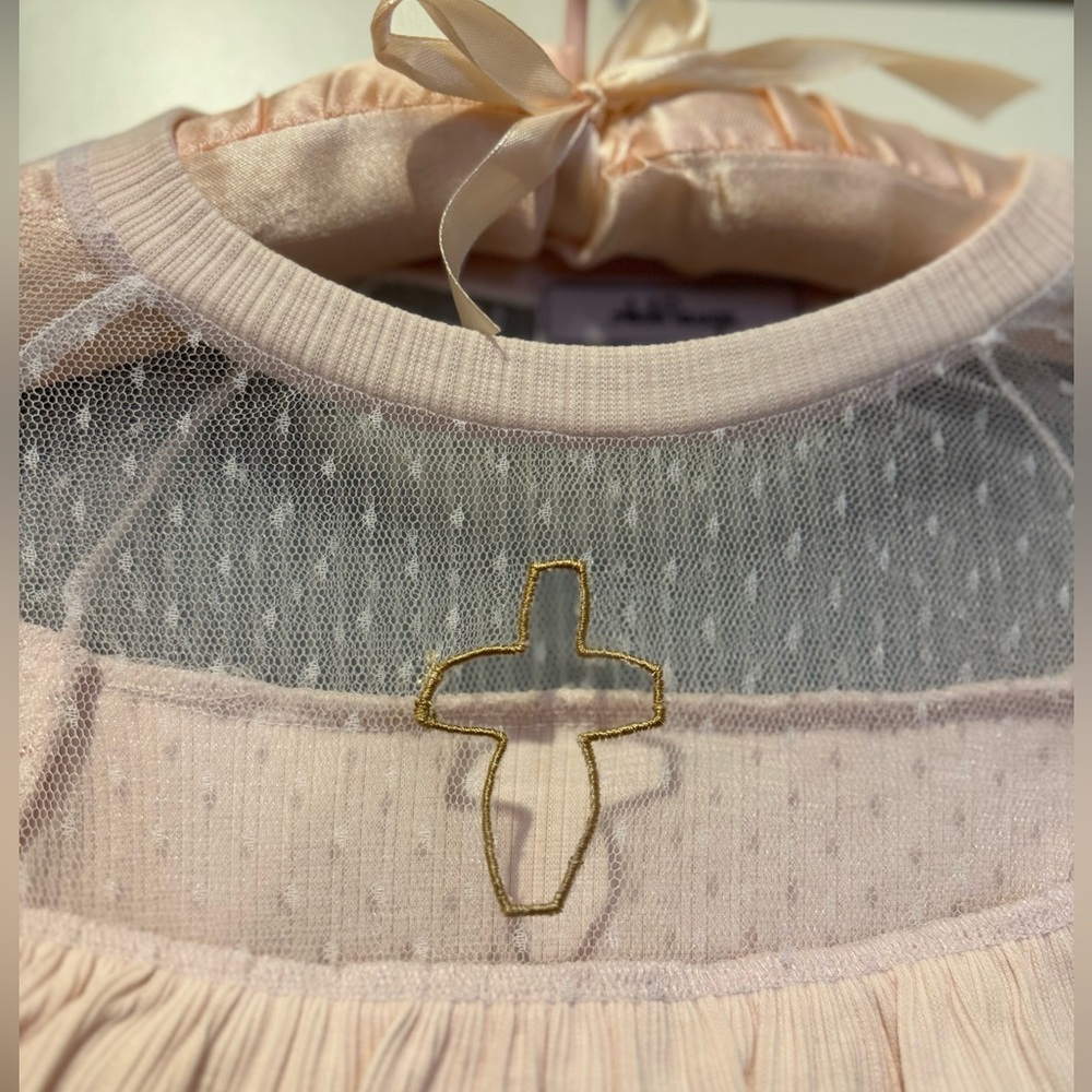 ANK ROUGE PINK CROSS CUT OUT FRILL TOP - Picture 3 of 4